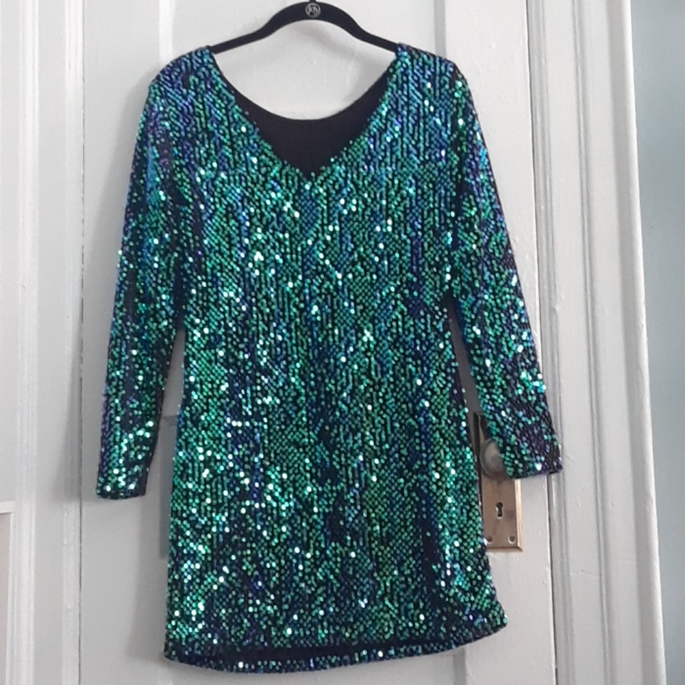 Holiday Sequin Mini Dress